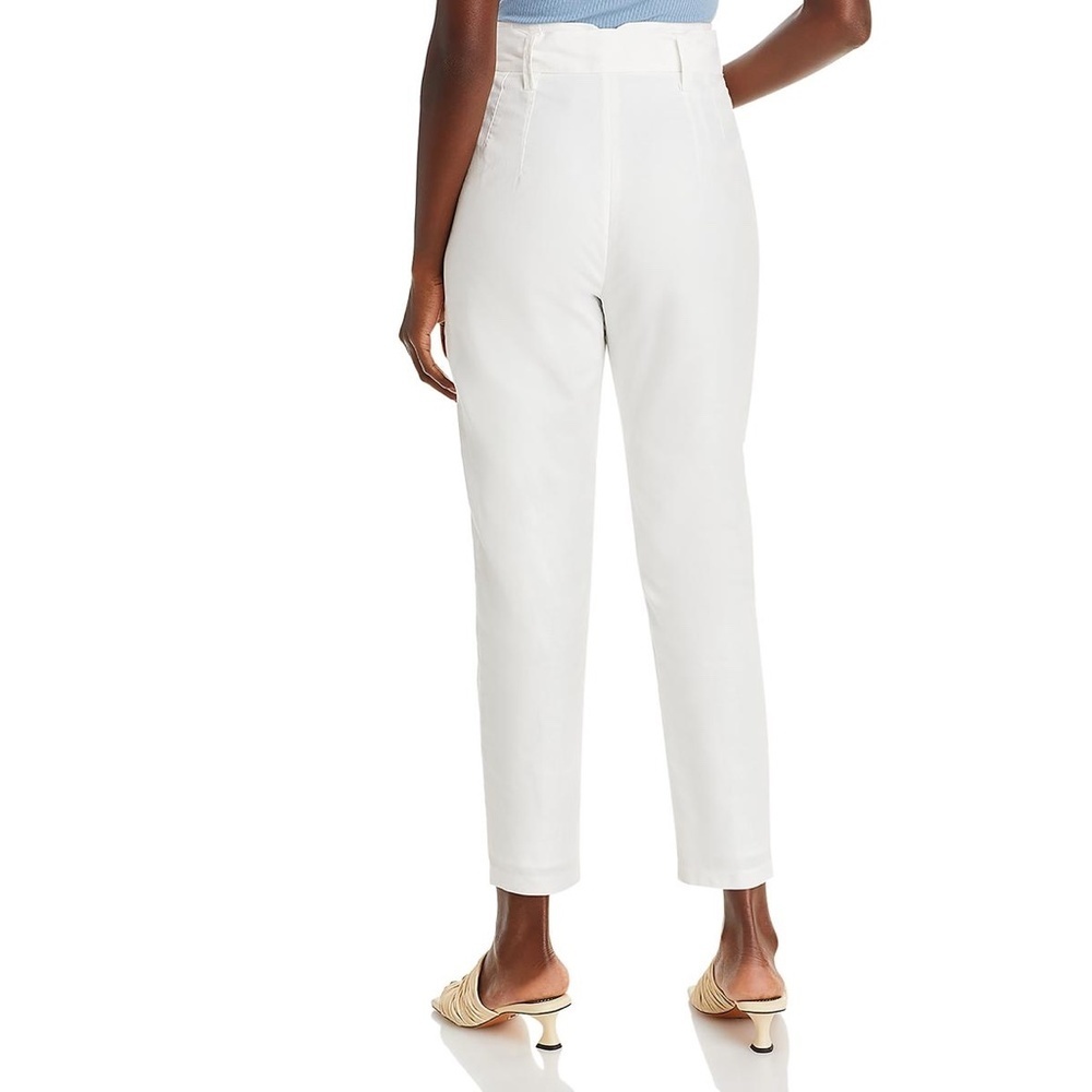 Aqua Womens Linen High-Rise Ankle Straight Leg Pants - Picture 2 of 2